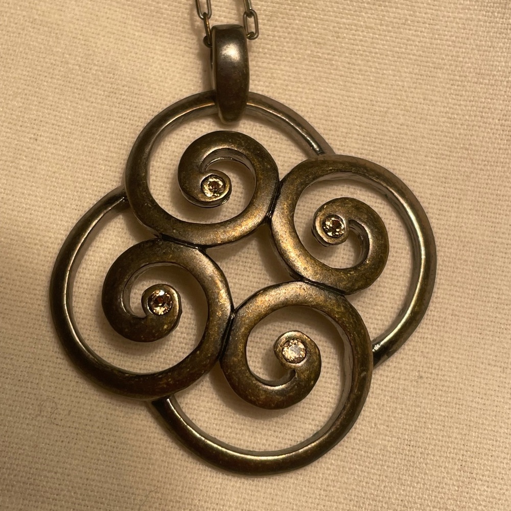 Touchstone Crystal Bronze Necklace